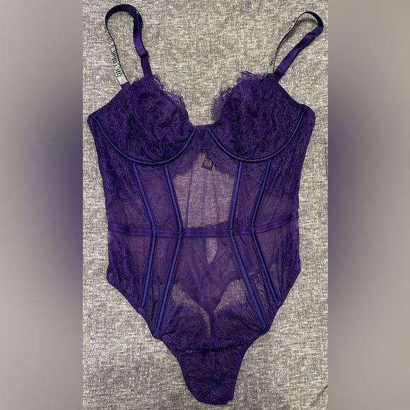 Victoria’s Secret Teddy. Purple in color. Size L. - Picture 1 of 4